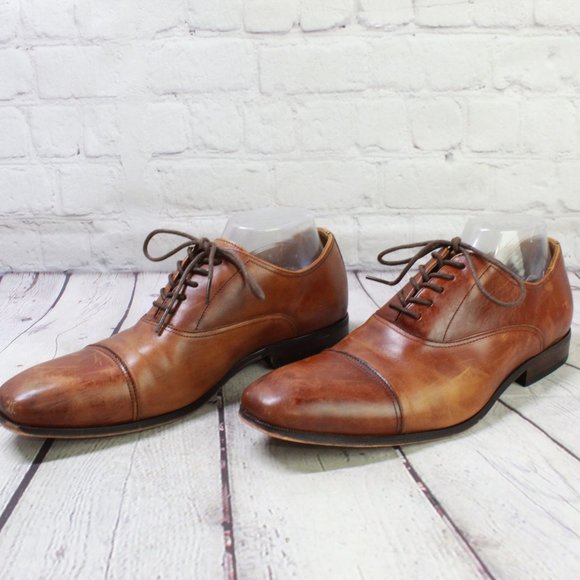 *Florsheim Brown Leather Lace Up Oxford Dress Shoes Size 11 Inches - Picture 2 of 9